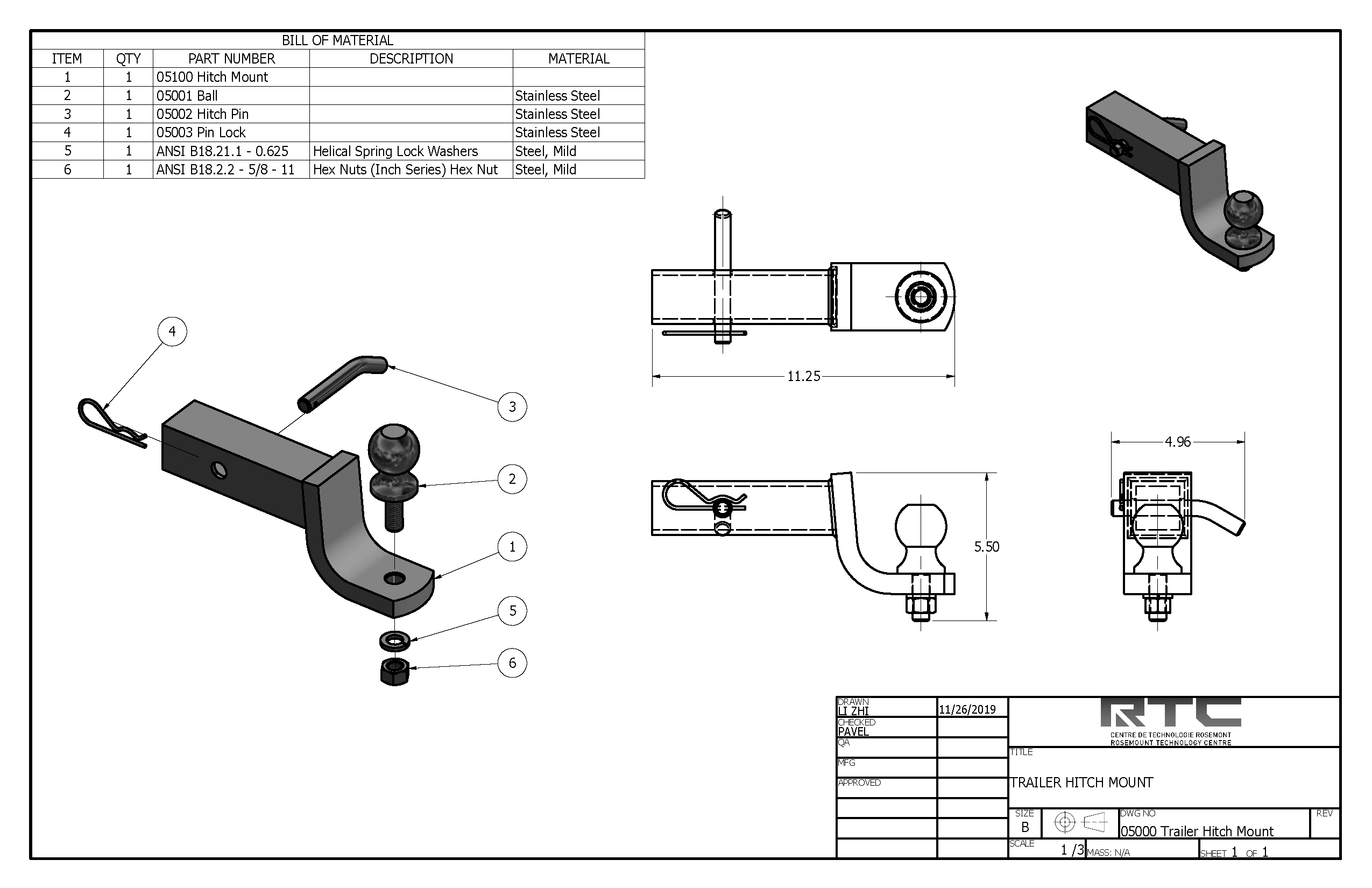M22 Trailer Hitch Mount Z Works